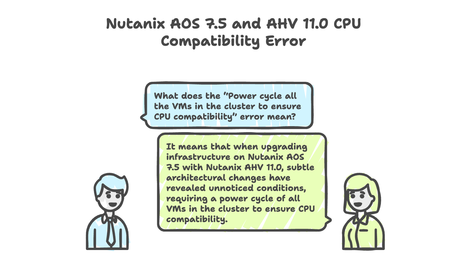 Understanding and Resolving Legacy VM CPU Compatibility Errors in Nutanix AHV 11 and AOS 7.5