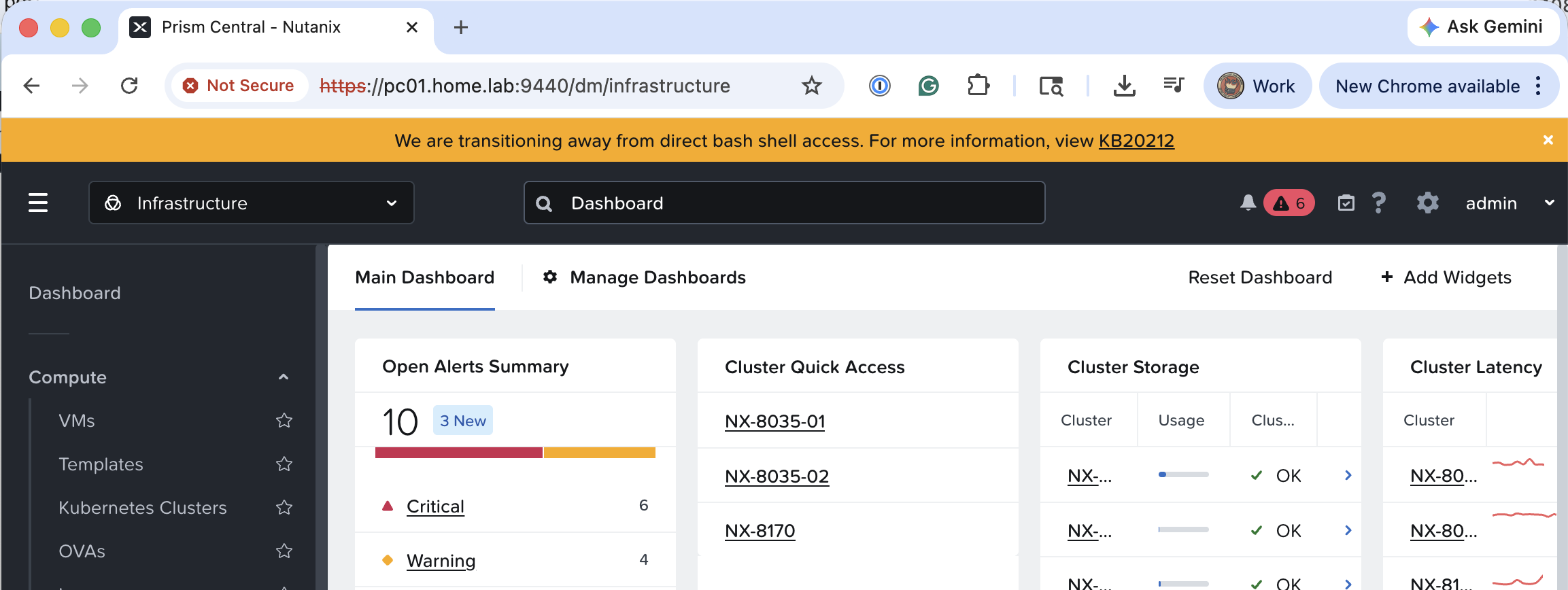End of Support Life: SSH Bash Shell Access in AOS, AHV, Prism Central, and Files
